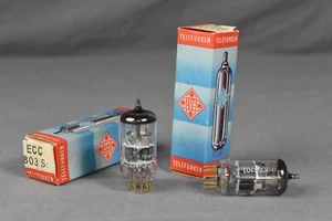 TELEFUNKEN ECC803S Vacuum tube with diamond mark 2 pcs set Boxed - Picture 1 of 12
