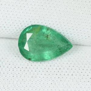 1.31 cts Best Fire Nice Green From Zambia Natural Emerald Pear....!!!!! - Picture 1 of 2