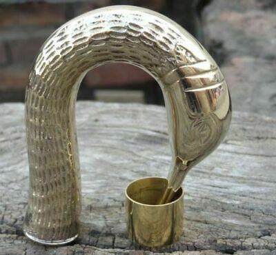 Brass Designer Antique Style Cane Wooden Walking Stick Vintage Canes Handle Gift • 11.99£