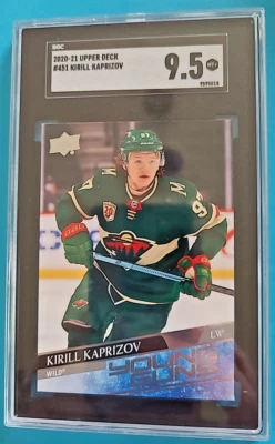 2020-21 Kirill Kaprizov Upper Deck Young Guns Rookie RC #451 SGC 9.5 - Image 1 of 3