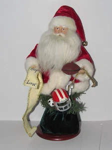 12" Sports Santa Figurine on a Wood Base - Picture 1 of 5