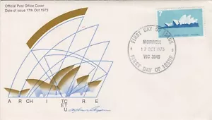 Sydney Opera House 1973 7c (sin dirección) DECIMAL FDC - Imagen 1 de 1