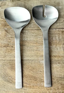 WMF Cromargan Heavy Stainless Steel Salad Serving Spoon Fork Vintage 10" - Picture 1 of 4