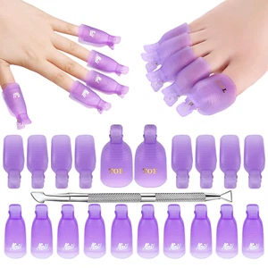 Makartt Gel Nail Polish Remover Clips Kit,With Double Ended Metal Cuticle Pusher - Picture 1 of 11