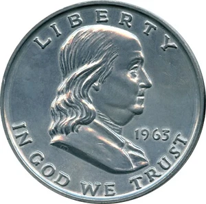 Giant 1963 Franklin Half Dollar 3" Metal Coin Replica - Picture 1 of 2