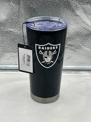 Las Vegas Raiders NFL 20oz Black Tumbler Cup Mug Logo Brands - Image 1 of 2