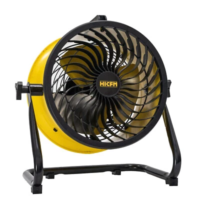 HICFM 10" High-velocity Drum Air Circulator Fan 1000 CFM Large Airflow Turbo Floor Fan