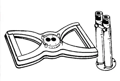 Parrilla de gas Broilmaster serie 3 quemador de pajarita de hierro fundido con tubos rectos 21,75" Foto 1 de 2