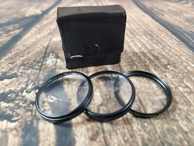 Vintage Vivitar Japan 55mm Close Up Lens Set: No. 1, 2, 4- With Leather Case - Image 1 of 4