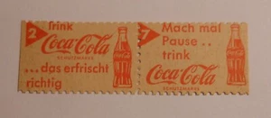 2 Vintage deutsche Coca Cola Gutscheinmarken - Bild 1 von 1