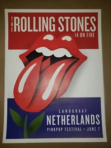 The Rolling Stones Landgraaf Netherlands Pinkpop Festival Poster 13/100 Print - Picture 1 of 6