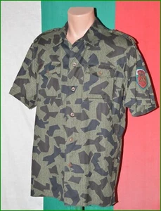 Bulgarian Army splinter camouflage Coat Shirt + Insignia sz. L short sleeve - Picture 1 of 4
