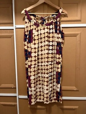 2012 MARNI at H&M Polka Dot Silk Dress Back Tie Pockets Tunic Size L?  - Image 1 of 4