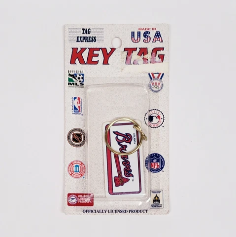 Vintage Atlanta Braves KEYCHAIN MLB Baseball Tomahawk NOS Made In The USA * Cover
