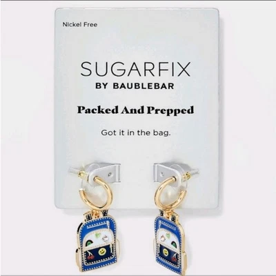 Pendientes Mochila BaubleBar Sugarfix Azul y Plata Foto 1 de 4