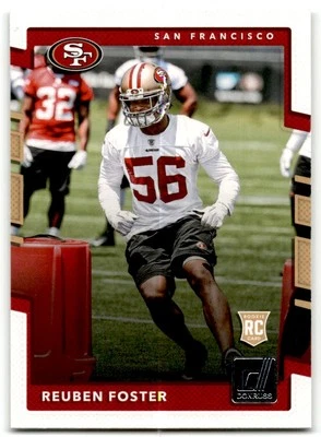 2017 Donruss #382 Reuben Foster San Francisco 49ers Rookie - Image 1 of 2