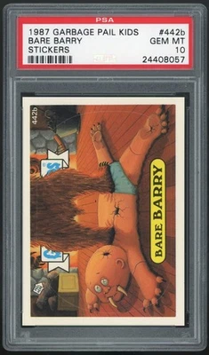 1987 Topps Garbage Pail Kids 11th Series #442b Bare Barry PSA 10 GEM MINT Os11 - Image 1 of 2