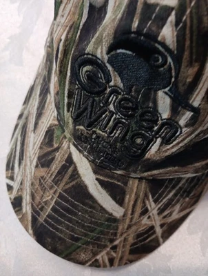 Ducks Unlimited Green Wing Camo Camouflage Strapback Hat Outdoor Cap Youth EUC  - Image 1 of 4