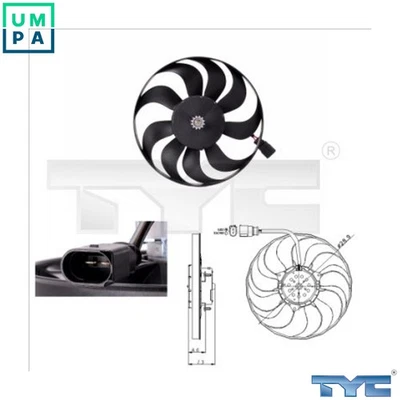 FAN ENGINE COOLING 802-0001 FOR VW AUDI A3/Sportback/S3 AXW/BLR/BVZ/BVY 2.0L - Image 1 of 4