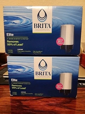 2x - Brita Faucet mount replacement water filter FR-200 3-pack chrome - Image 1 of 4