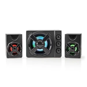 Nedis, Gaming 2.1 Audiosystem mit LED & USB-Stromversorgung, Schwarz - Bild 1 von 7