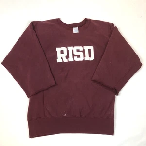 Vintage Champion RISD Rhode Island Diseño Escolar Tejido Inverso Cuello Redondo Grande - Imagen 1 de 9