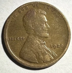 1920 P Lincoln Wheat Cent Improper Copper Alloy Mixture WOODY Nice! - Picture 1 of 6