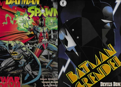 LOTE PRESTIGIO BATMAN GRENDEL DEVILS BONE (1996) + SPAWN WAR DEVIL (1994) Foto 1 de 4