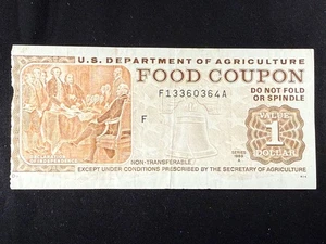 USDA Lebensmittelmarke Gutschein 1 $ Serie 1989 A (F) SPC1641 - Bild 1 von 2