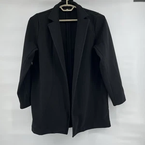 Banana Republic Women’s Size Large Open Front Coat Black Career - Picture 1 of 9