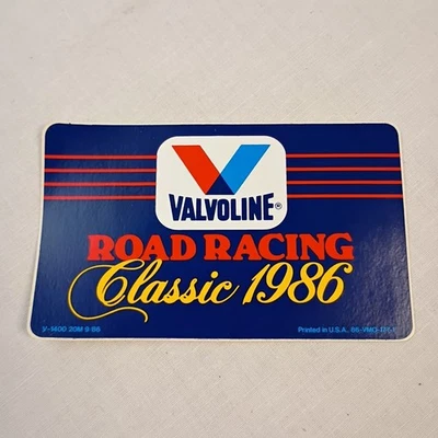 Vintage Valvoline Road Racing Classic 1986 Sticker Decal Vinyl Atlanta SCCA - Image 1 of 3