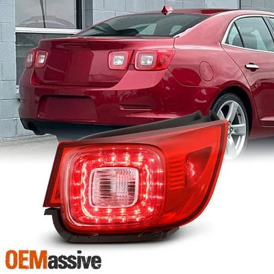 For 2013-2015 Chevy Malibu LTZ 16 Limited LED Chrome Red TailLamp Outer - Image 1 of 4