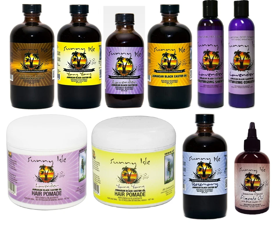 Aceites de ricino negro jamaicano Sunny Isle