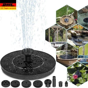 Solarpumpe Solar Springbrunnen Fontäne Gartenbrunnen Teichpumpe Wasserspiel 2024 - Bild 1 von 15