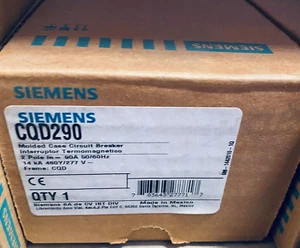 SIEMENS CQD290 UNTERBRECHER 2POLIG 90A 480/277V NEU IM KARTON VERSANDBEREIT - Bild 1 von 1