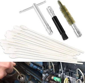 EN-47909 Injector Bore Brush Cleaning Kit & Swabs for 6.6L Duramax Diesel Engine - Picture 1 of 12