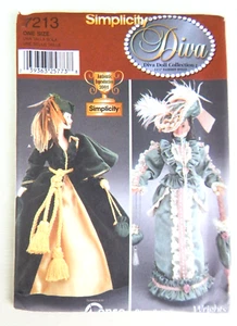 Simplicity Diva Doll Collection I - 11.5" Fashion Doll Pattern #7213- UNCUT - Picture 1 of 2