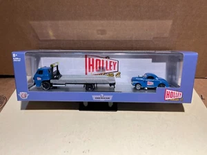 1/64 M2 HAULERS HOLLEY AMERICAR 1941 WILLYS CUPÉ 1970 DODGE L600 ROLLBACK AZUL - Imagen 1 de 5
