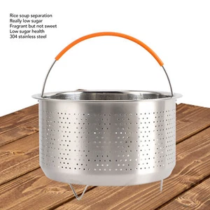 Stainless Steel Rice Steaming Basket Low Sugar Stainless Steel Rice Cooker Steam - Picture 1 of 12