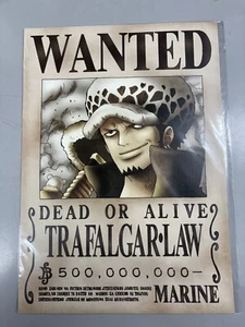 Early One Piece Official Mugiwara Store Marine Wanted Poster - Trafalgar Law - Picture 1 of 3