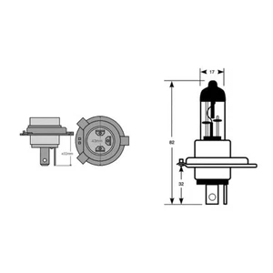 OSRAM HS1 35/35W PX43T OR.LINE FOR SYM 50 X PRO 4T LAMP 2013-2013 - Picture 1 of 3