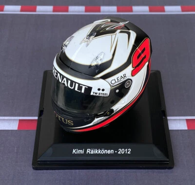 RARE 1:5 Casco Helmet F1 KIMI RAIKKONEN 2012 LOTUS SPARK +Magazine no Minichamps - Immagine 1 di 4