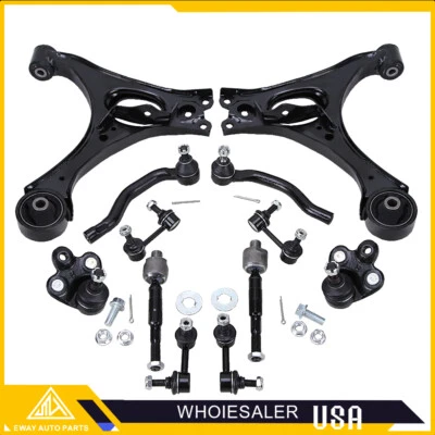 For 2006-2011 Honda Civic Control Arm Ball Joint Sway Bar TieRod Ends Kit Non-Si - Image 1 of 4