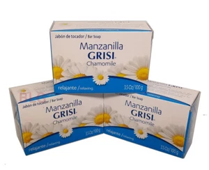 CHAMOMILE RELAXING SOAP Scented 3.5oz Face Hand Jabon Relajante Manzanilla 3Bars - Picture 1 of 2