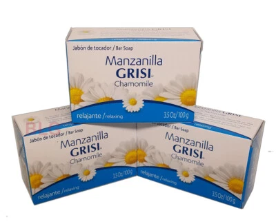 CHAMOMILE RELAXING SOAP Scented 3.5oz Face Hand Jabon Relajante Manzanilla 3Bars - Image 1 of 2