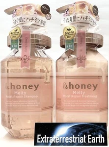 &honey Melty Moist Repair Shampoo 440ml & Treatment 445mg Set Care Rose Honey - Picture 1 of 11