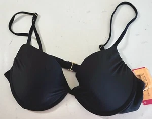 Xhilaration Padded Push Up HALTER Bikini Swim Top BLACK SHOULDER STRAPS XS OR XL - Picture 1 of 2
