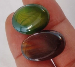 Superb 30 Ct Natural GORGEOUS Bi-Color AGATE SLABES Oval Cut LooseGemstone 2 Pcs - Picture 1 of 11