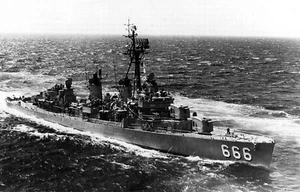 Postkarte USS Schwarz DD-666 Zerstörer - Bild 1 von 2