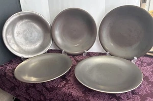 Ikea Sweden Dinera Dinner Plates 10 1/4” Gun Metal 18691 Romania MINT Lot Of 7 - Picture 1 of 12